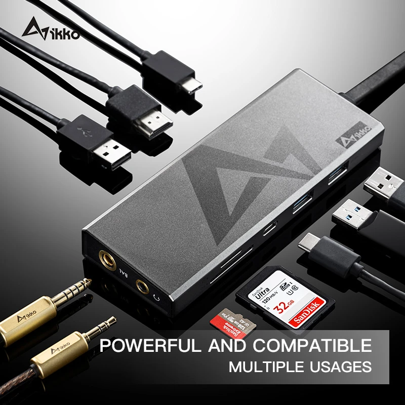 IKKO ITX01 Docking Station USB C Hub for Macbook Pro Air Notebook Tablets Dock Station Type C Hub HDMI USB Hub Adapter