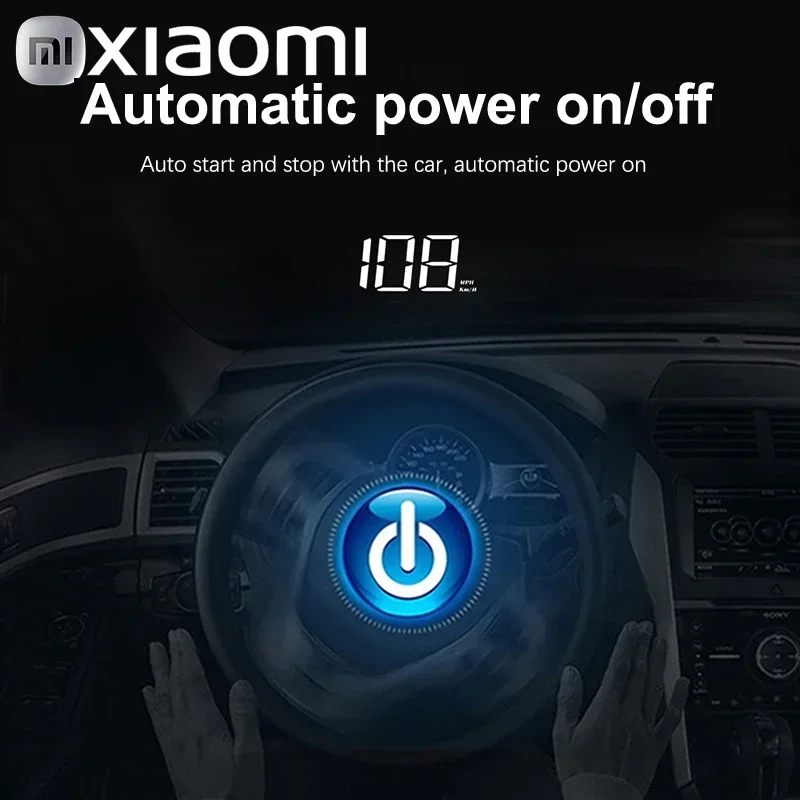 Car Windshield Projector Xiaomi Su7 Car Speedometer HUD Head Up Display Digital Speed Meter Windshield Projector Vehicles Truck Auto Electronic Accessory