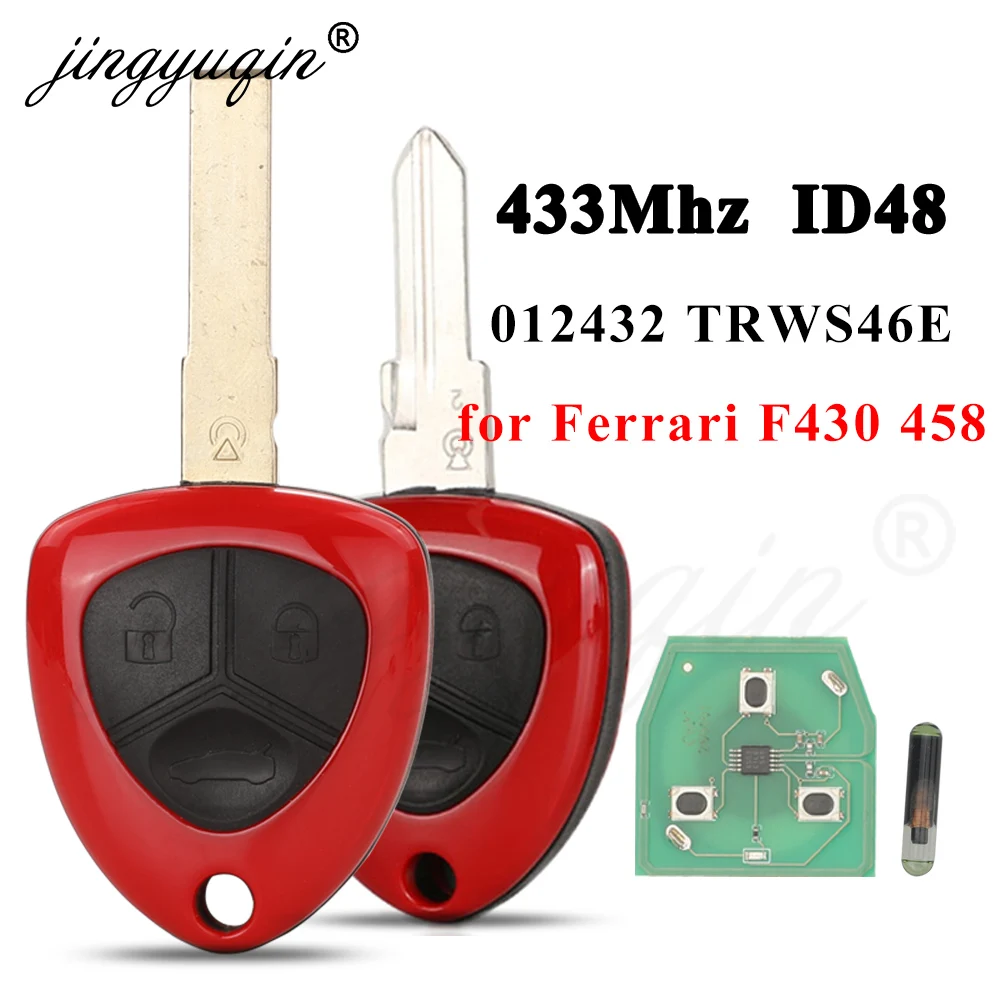 Premium Car Remote Key | 433.92MHz ASK with ID48 Chip | 3-Button Key Fob Control