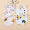 5 Pieces Baby Bibs Waterproof U Shaped Baby Drool Bibs Infant Feeding Burp Cloth Absorbent Bandana Bibs For Unisex Baby Boy Girl 2