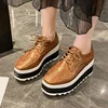 Snake Pattern Chunky Platform Sneakers Women Lace-Up Pu Leather Wedges Shoes Woman Thick Bottom Non-Slip Vulcanized Shoes Ladies 3