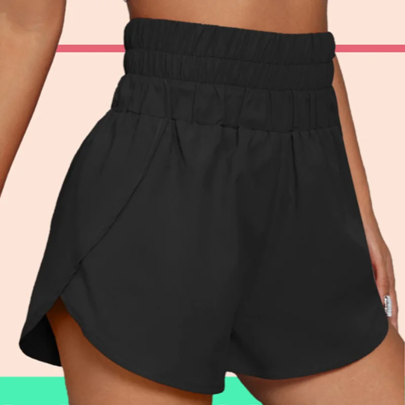 

Women Loose Shorts Fashion Running Jogging Casual Shorts Girls Summer High Waist Elastic Sports Shorts Female Clothing Jogging