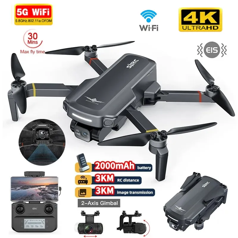 

Drone professional 4K HD Aerial Photography Foldable Brushless Motor Quadcopter Remote Control Helicopter 3000 Meters