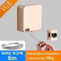 VGX Invisible Retractable Clothesline Stainless Steel Clothes Drying Rack Balcony Indoor Organiser Wire Rope Laundry Hanger Line 1