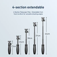 TELESIN Mini Selfie Stick Tripod Portable Quick Release Aluminum alloy Stand for GoPro DJI Osmo Action Camera Hand Grip - Image 4
