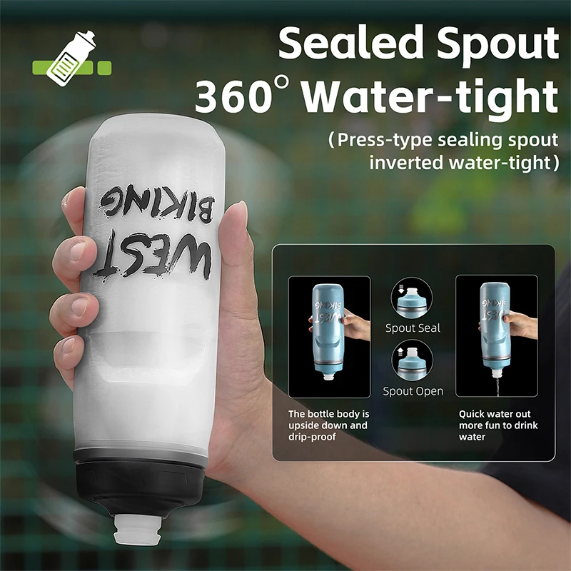 Bicycle Water Bottle WEST BIKING Cycling 620ML Water Bottle PP Cup Leak-proof Shaker Cold And Heat Preservation Outdoor Drinkware Gym Bicycle Bottle