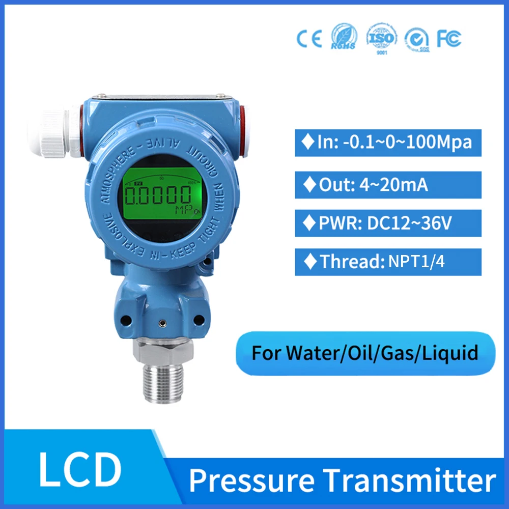 Pressure Transmitter Vs Transducer Pressure Transmitter Sensor Npt1