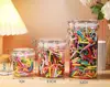 Sealed Plastic Jars With Clip Lids Wishing Bottles Snack Jars Message Storage Jars Candy Jars, Stainless Steel Snap Seal Jars 3