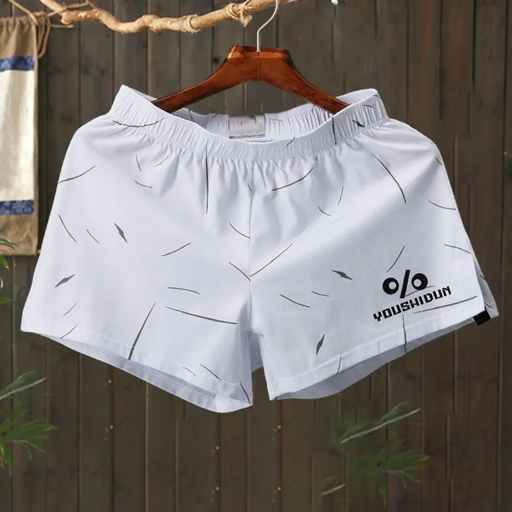 

Men's Cotton Loose Boxer Shorts Large Size Breathable Sports Mid-Waist Shorts Fashion Loose Sport Bottom Pants Nightwear Panties