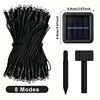 Solar Powered LED String Lights for Outdoor Christmas Garden Patio Balcony 8 Lighting Modes Waterproof Flickering Effect Light 6