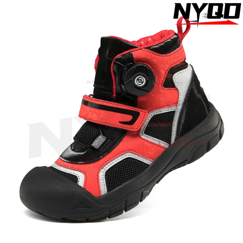 Child cycling shoes road balance bike shoes sliding training bicycle racing flat child motorcycle boots 26-33 size