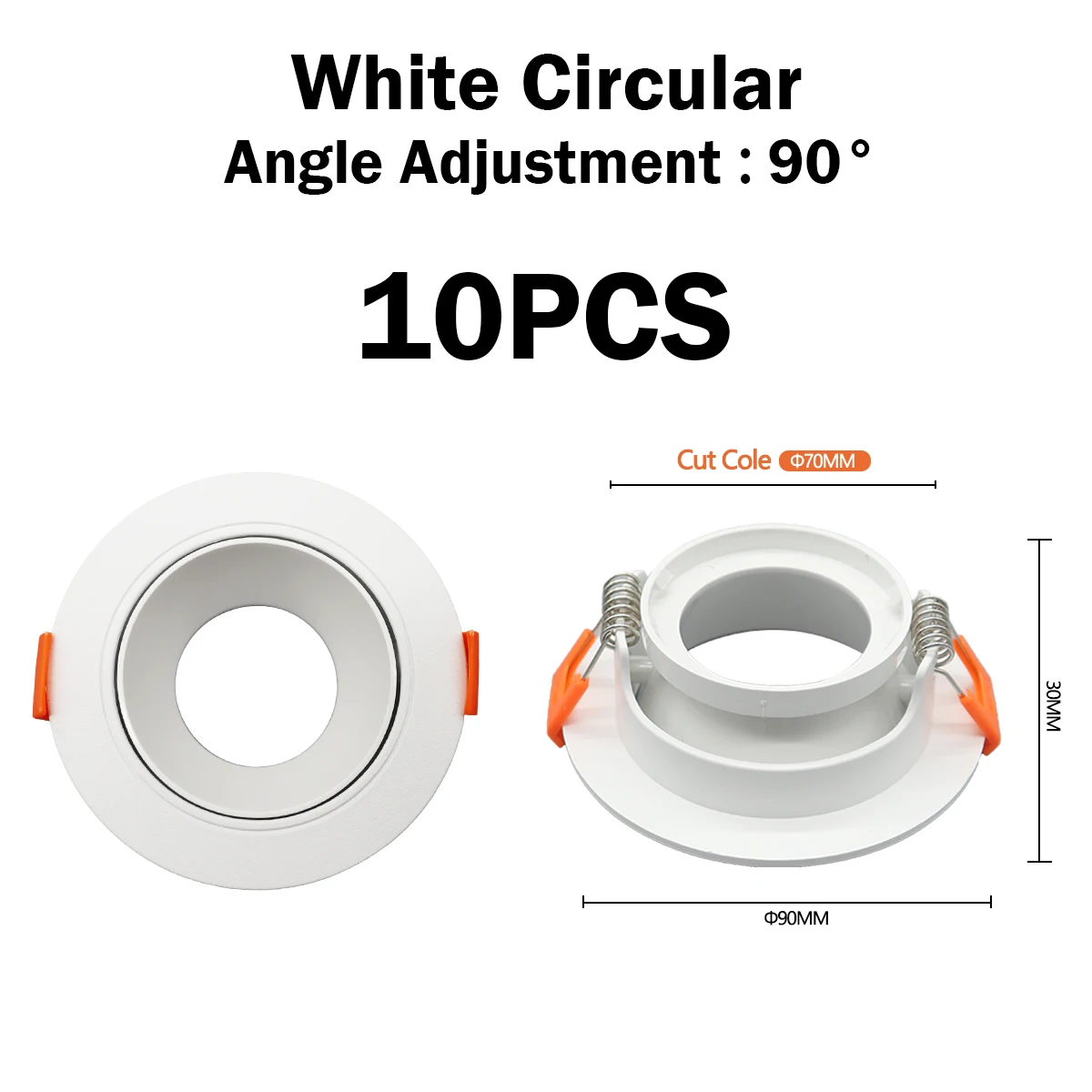 10pcs white circular