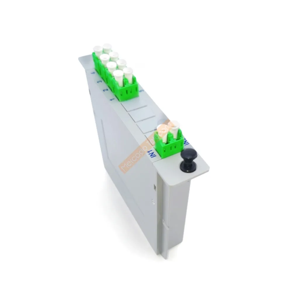 LC APC PLC 2x8 광섬유 분배기 박스 카세트 카드 삽입형 PLC 분배기 FTTH 광섬유 커플러 분배기