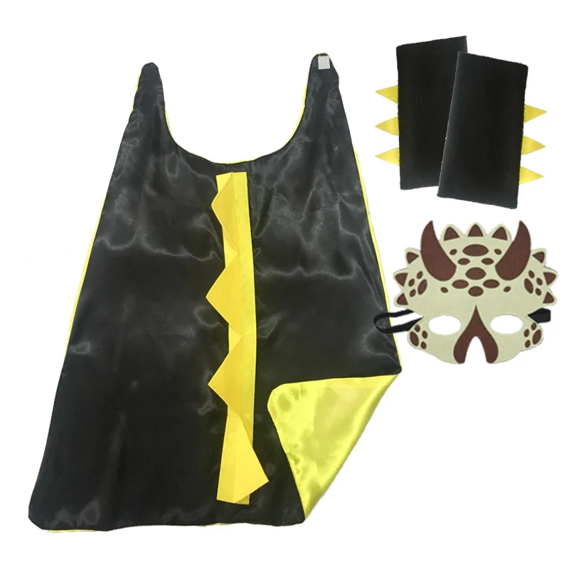 Halloween Costume For Boys and Girls Dinosaur Costume Superhero Cape with Matching Gloves Anime Costumes superhero cosplay costume kids cosplay costume superhero capes