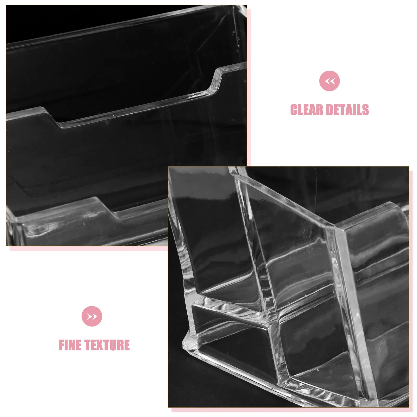 명함 홀더 데스크탑 투명 두꺼운 베이스 명함 디스플레이 스탠드 사무실 정리함 엽서 디스플레이 스탠드