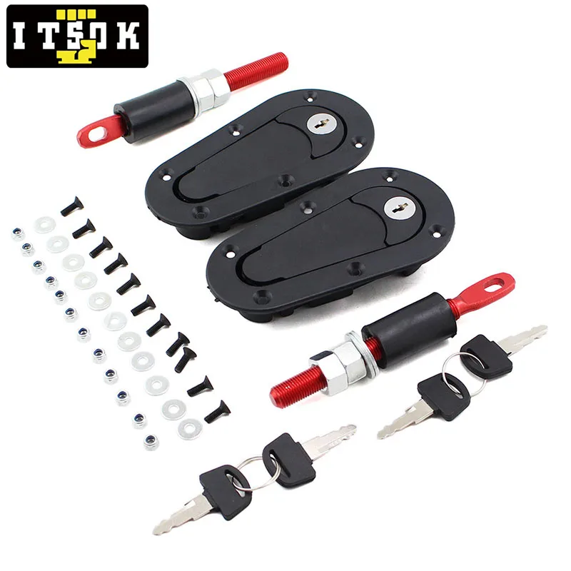 Car Security Pins Universal Car Hood Lock Pin Kit - Carbon Fiber Anti ...