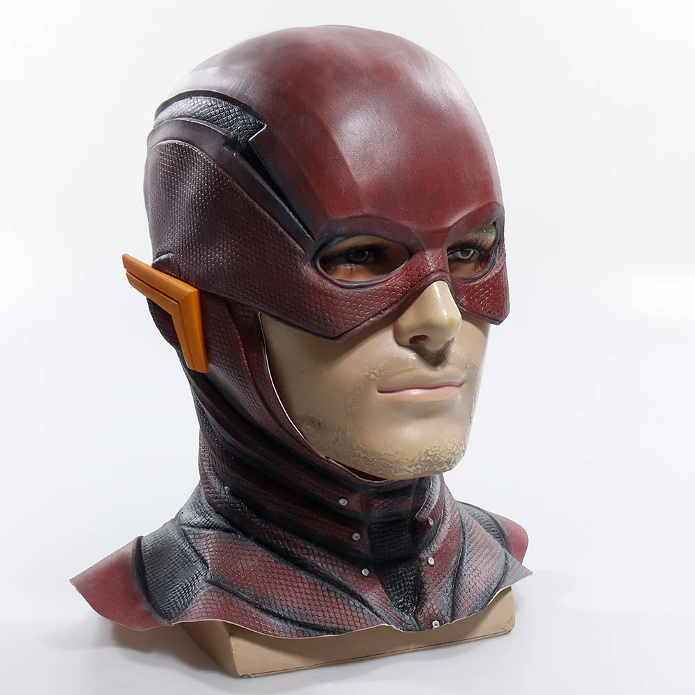 The Flash Mask Cosplay Barry Allen Full Face Latex Mask Helmet Halloween Party