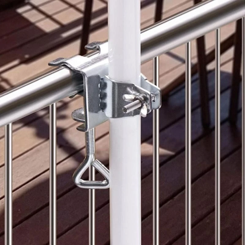 Steel Umbrella Mount Bracket Outdoor Garden Balcony Parasol Clamps for Beach Trip and Patio Use with Adjustable Features 37JD umbrella holder