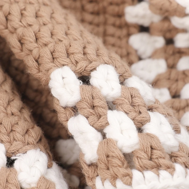 Crochet Cotton Baby Towel kawaii Knitted Bear Doll Newborns Security Comforters Blanket Baby Boy Girl Face Towel Soothing