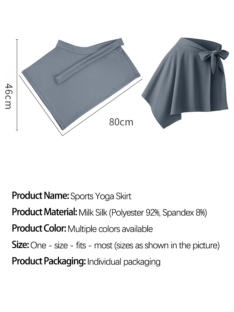 Yoga Women Short Skirt Fitness Dance Workout Wrap Skirt Pilates Anti-Peek Ballet College Girl Hip Covering Quick-Dry Gym Skirt 3