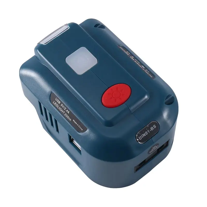 ABAH-18V 리튬 배터리 휴대용 전원 인버터 BOS220V용 듀얼 USB LED 라이트 토치가 있는 인버터 발전기용