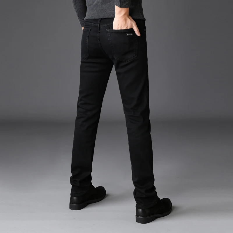 Men's Classic Fashion Jeans Men's Soft Elastic Black Bicycle Men's Spirit Denim Pants Men's Pants 3