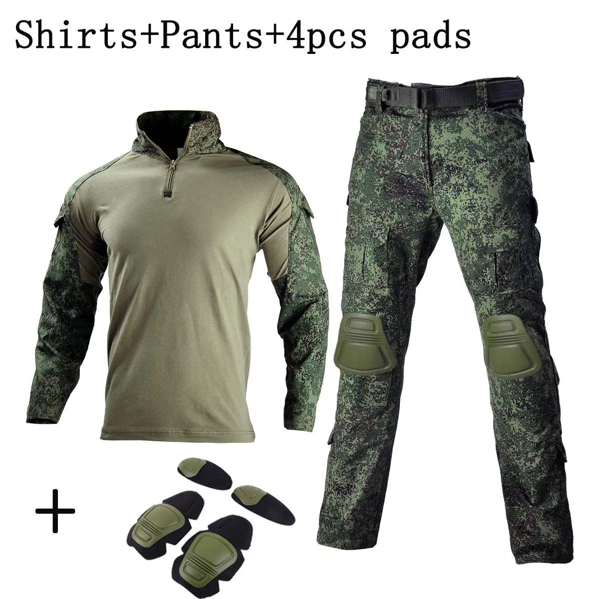 LANBAOSI Men's Tactical Hunting Uniform Combat Suit Shirt Jacket Coat And Pants Set