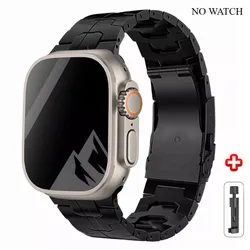 Premium Titanium Strap for Smart Watches - Sleek and Durable Watch Accessory (Black)