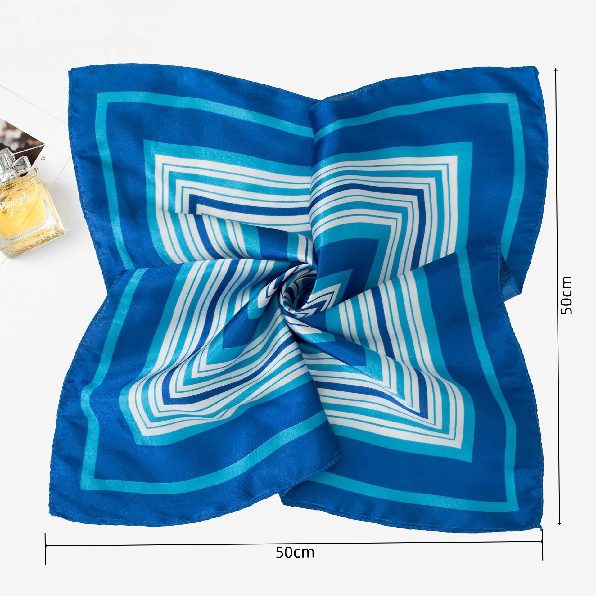 New spring and summer small silk scarf female silk wild professional small square towel 50.50cm 4