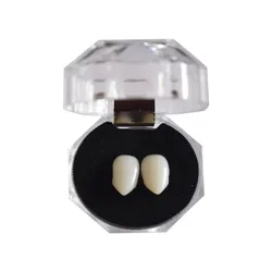 Vampire Fangs Halloween Cosplay Props - Horror Fake Teeth Costume Accessories and Party Favors (1.3cm)