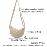 Nylon Hobos Chest Shoulder Dumpling Bag Large Capacity Travel Crossbody Half Moon Belt Messenger for Women Bags Wholesale - Image 2