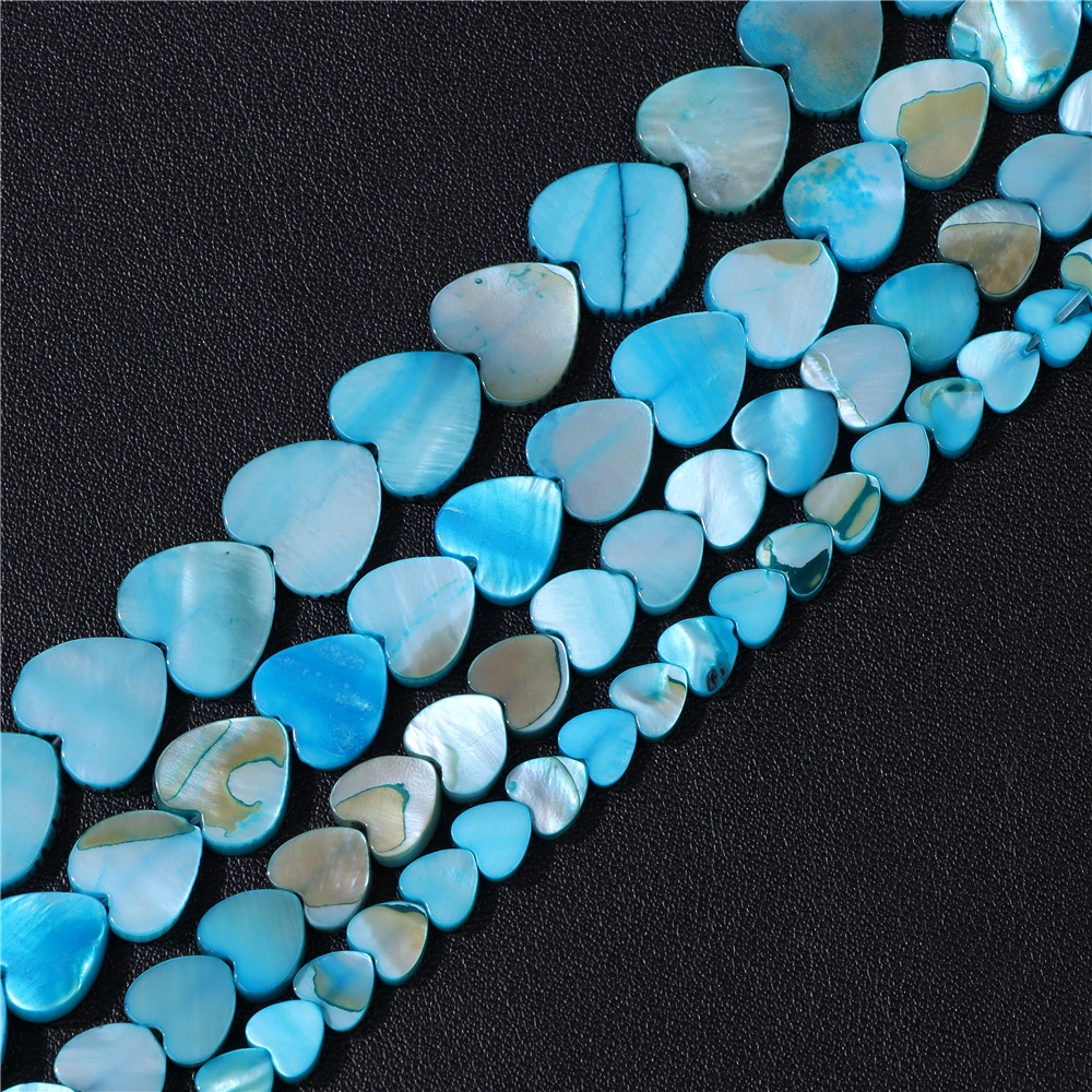 Vibrant Multicolor Heart Shell Beads - Natural Freshwater Mother of Pearl