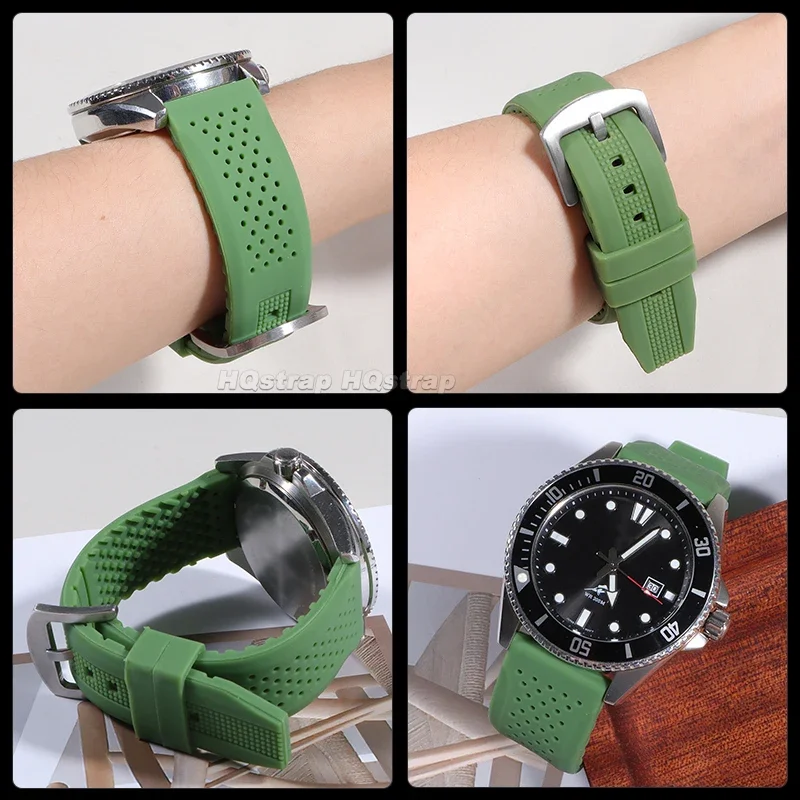 Universal Waterproof Silicone Sport Watchband with Quick Release