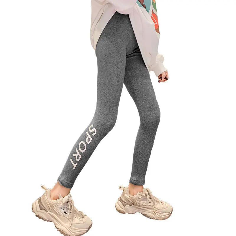 

Young Children Letter Print Leggings For Girls Spring Fall Sport Leggins Cotton Tights Pants for Girls 5 6 7 8 9 10 11 12 13 14T