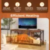23 Inches Electric Fireplace Insert 750W/1500W Fireplace Heater with Remote Control Adjustable Flame Color Brightness 1H-8H 6