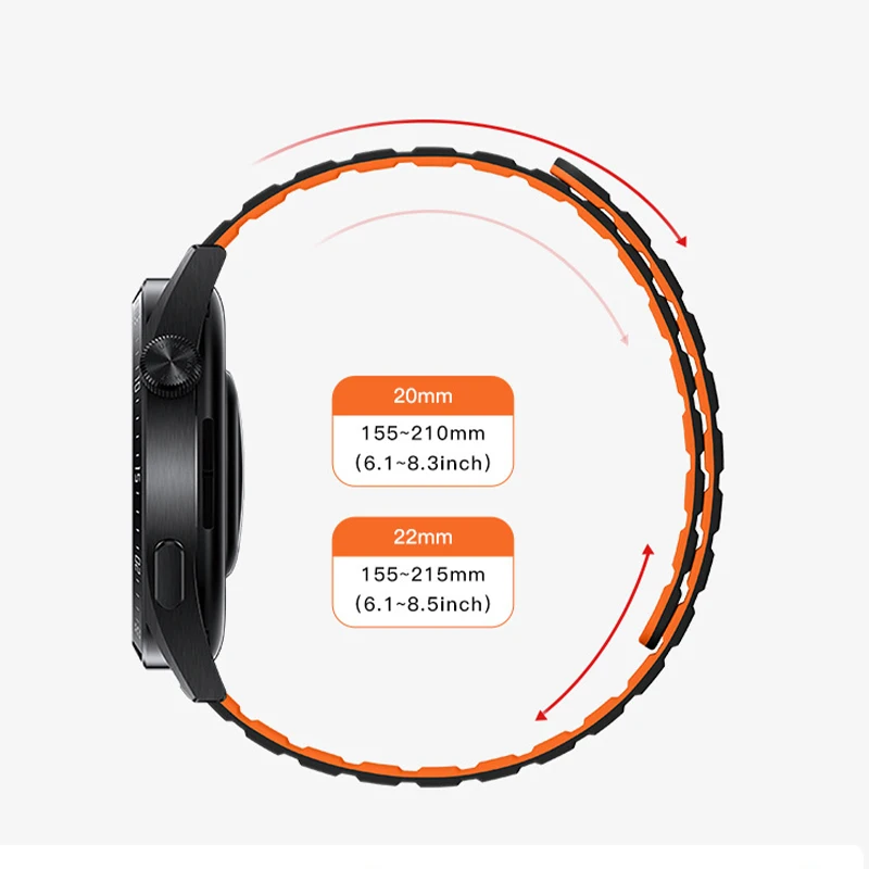 Magnetic Silicone Strap For Amazfit Bip U Pro/Bip 3 Pro 20mm Band For Amazfit GTS 2 3 4 Mini Wristband Watchband Bracelet