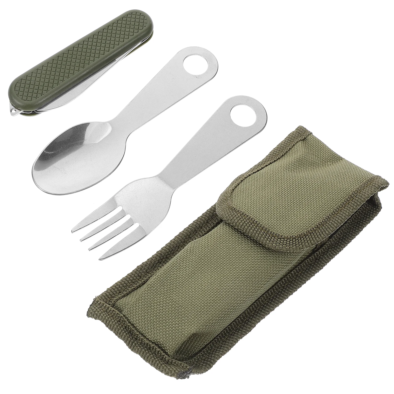 Camping Utensils Dinnerware for Home Tableware Heavy Duty Metal Stainless Steel Party Cutlery 3