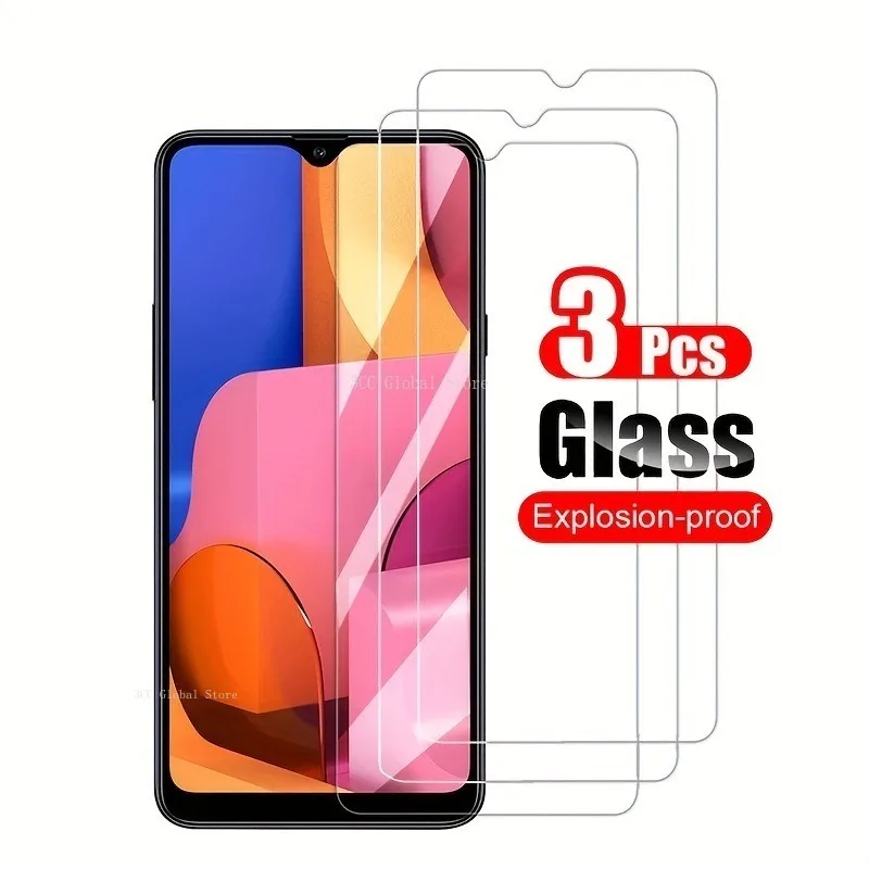 

3Pcs Full Cover Tempered Glass Screen Protector For Samsung Galaxy A20S A02 A03 A03S A13 A04 A12 M12 Glass Film