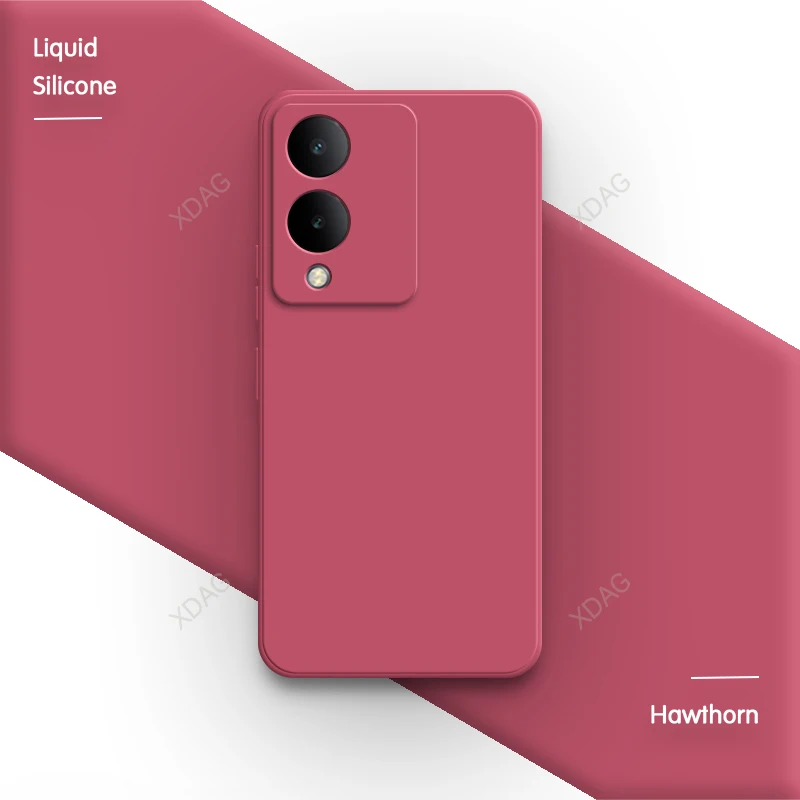 Original Liquid Silicone Soft Phone Case with Camera Protection - Fashionable Simple Back Cover