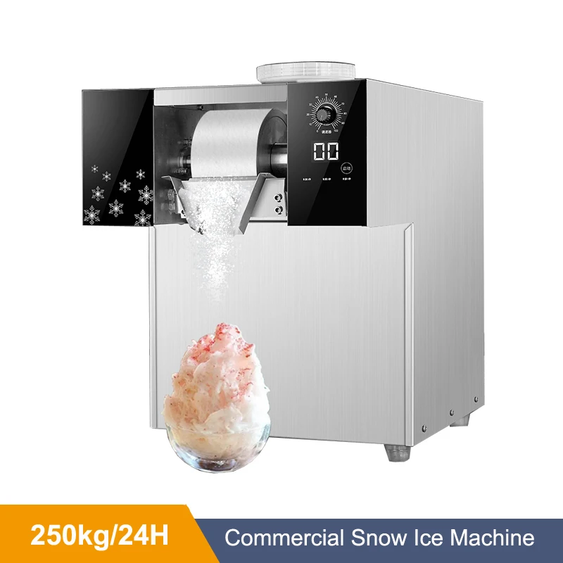 Intelligent 250kg/days Snow Ice Machine Snowflake Ice Maker Milk Snow