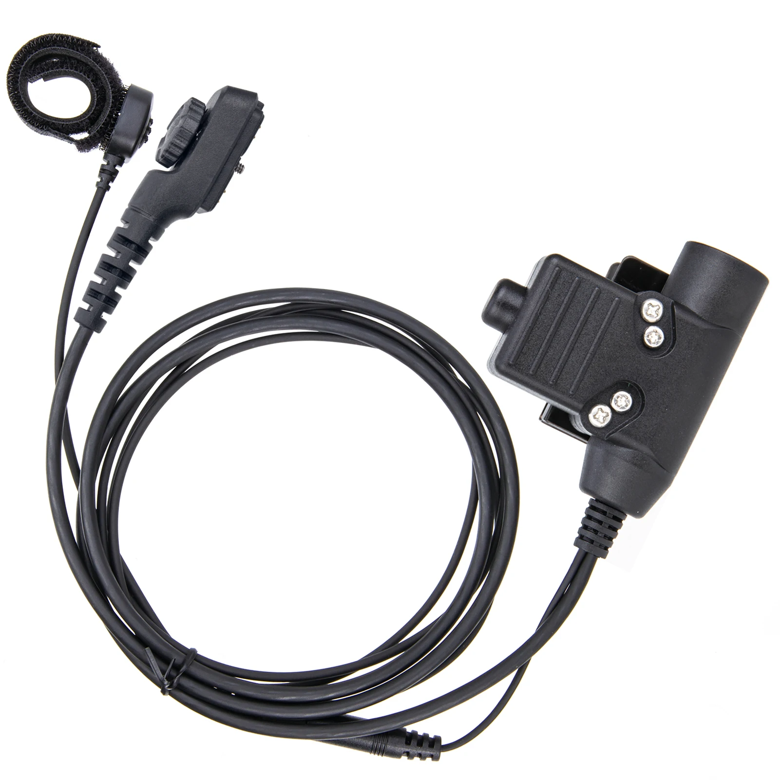 7.1mm tactical telescopic throat controlled walkie talkie headset with Finger Microphone and U94 PTT for Hytera PD780 PT580H