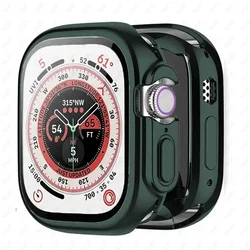 Ultra Protective Soft TPU Bumper Cover Case for Apple Watch with Screen Protector (3 Official Green)