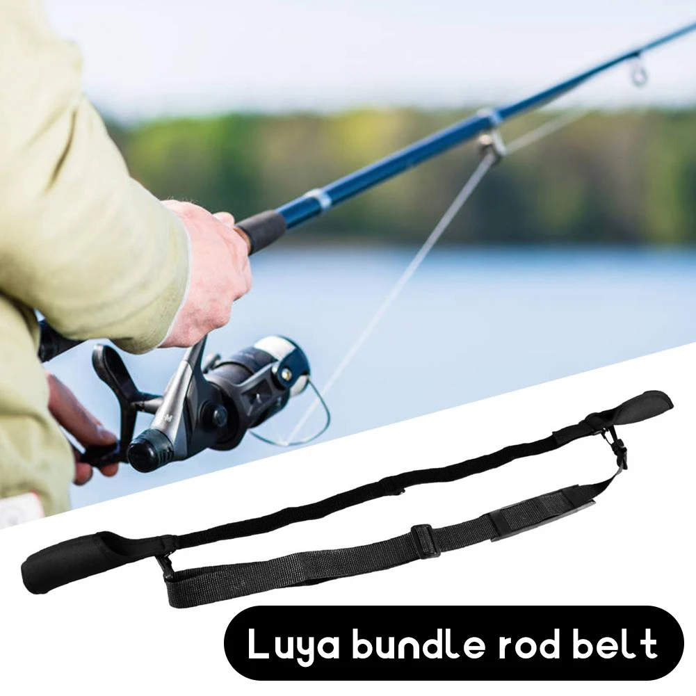 Fishing Rod Belt Wear-resistant Fishing Pole Carry Strap Breathable  Splash-resistant Elastic Non-slip Fishing Tool Accessories