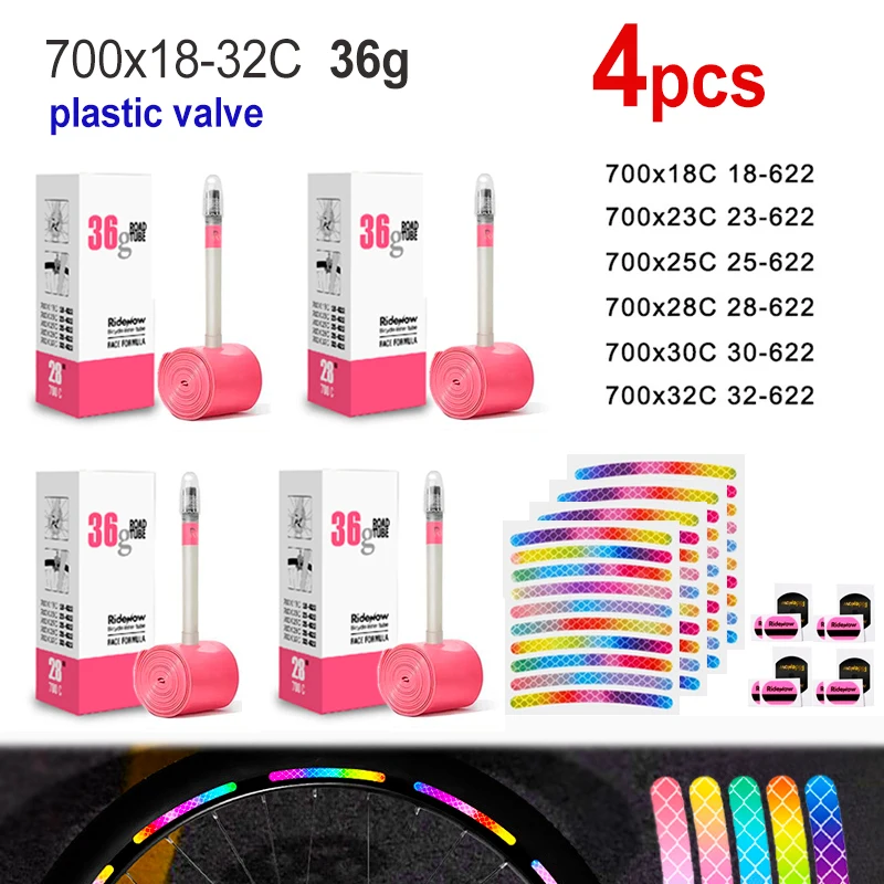 High-Performance Road Bike Inner Tube with Reflective Wheel Rim Sticker and Presta Valve