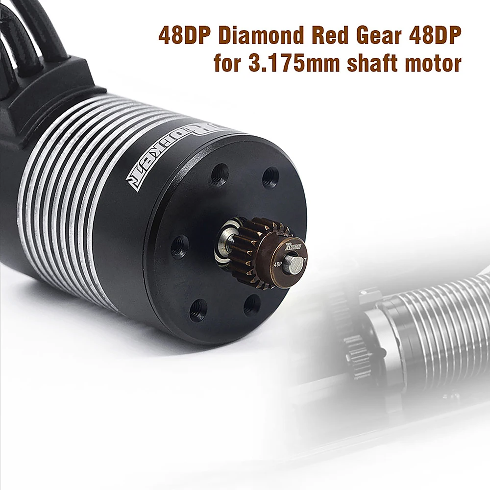 JIECHUN 48P Pinion Gear Set - 24T 25T 26T 27T 28T For 1/10 RC Cars (3.175mm Motor Shaft) - View #4