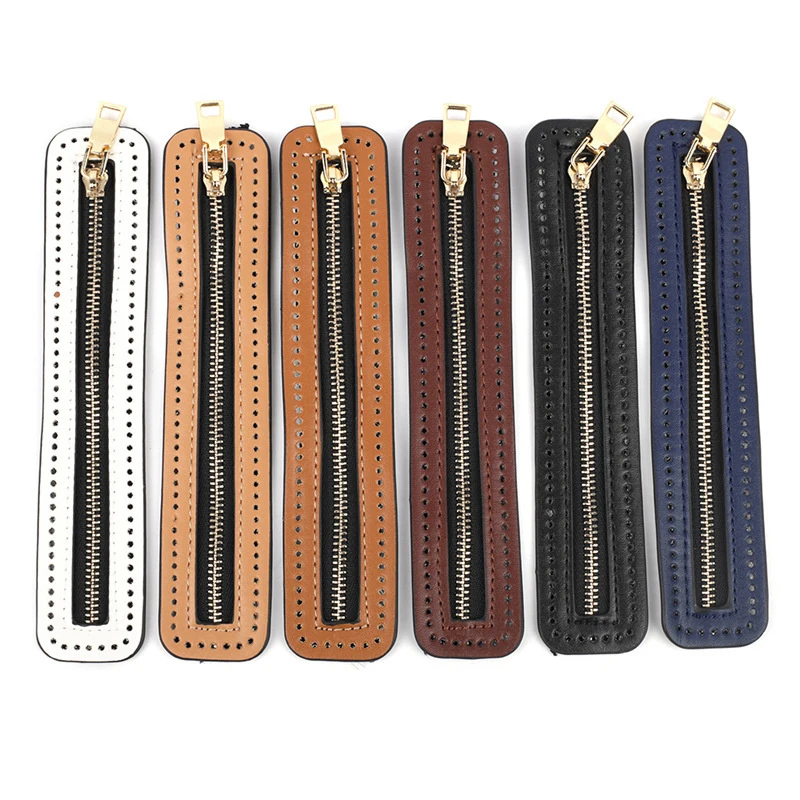 

DIY Zipper For Woven Bag Hardware PU Leather Zipper Sewing Accessories Metal Zipper For Clothes Shoes Supplies Bag Accessoires
