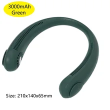  Portable Summer Air Cooling Hanging Neck Fan Bladeless for Outdoor Sports Running Travel Wearable USB Neckband Hanging Neck Fans 