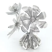 Flower Arrangement 3D Metal Puzzle Flower Plant Potting Model Assembly Puzzle Kits Jigsaw Toys For Kids Adult 1