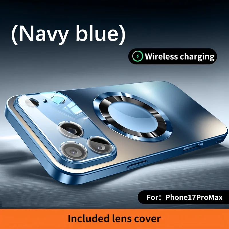 Luxury Titanium Metallic Matte Case with Glass Lens Protection and Magsafe Compatibility