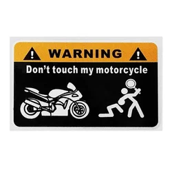 3D Warning Sticker Don't Touch My Motorcycle Tank Decal Scratch-Resistant Protect Frame Sticker Protector Accessories Universal